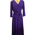 Lauren Ralph Lauren Black Label Purple Wrap Dress with Belt