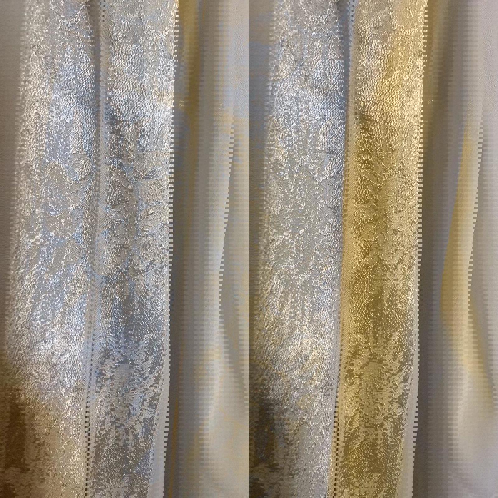 Elegant Cream Embroidered Sun Motif Scarf with Fringe