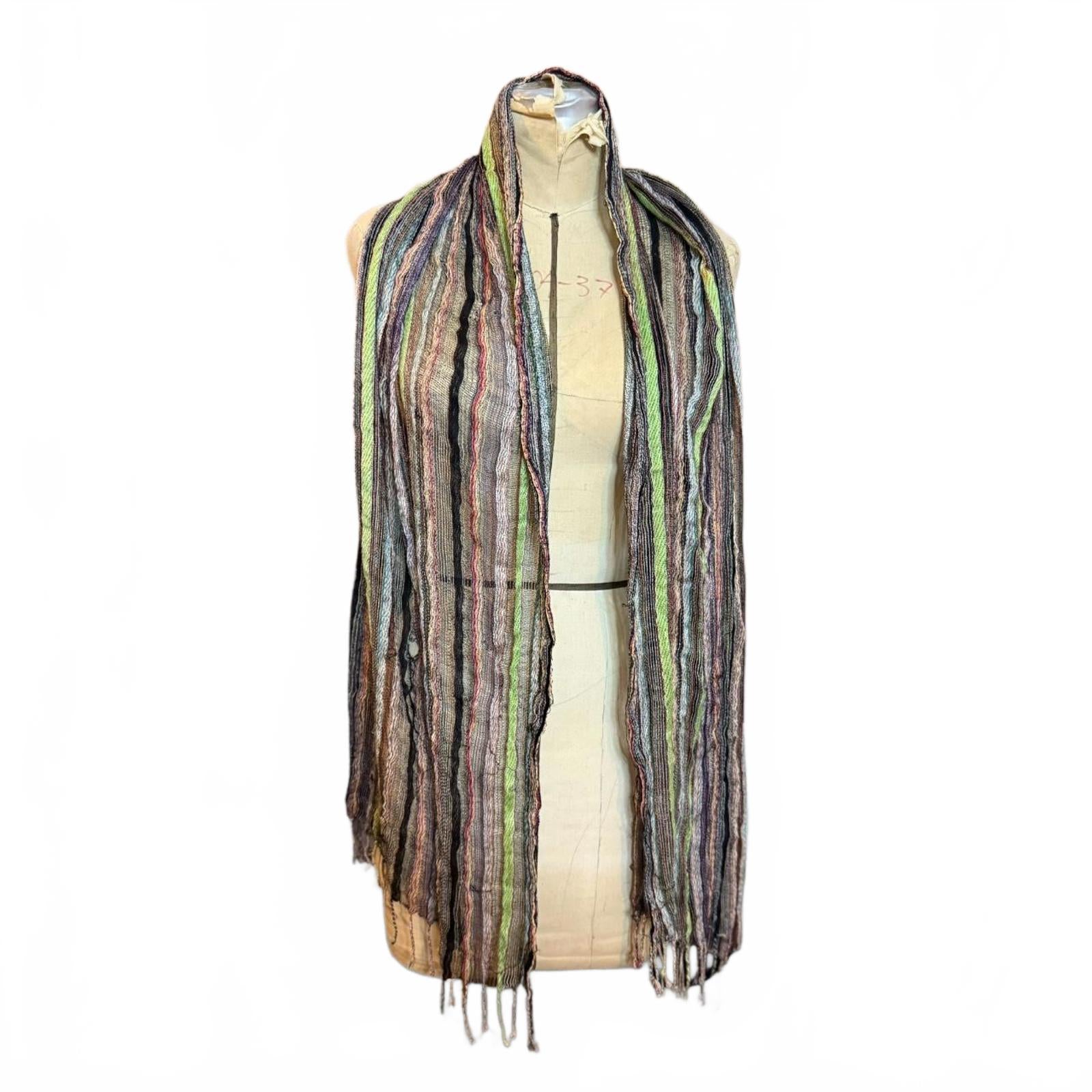 Multicolored Striped Scarf