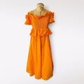 Toccin for Rent the Runway Bright Orange Midi Dress