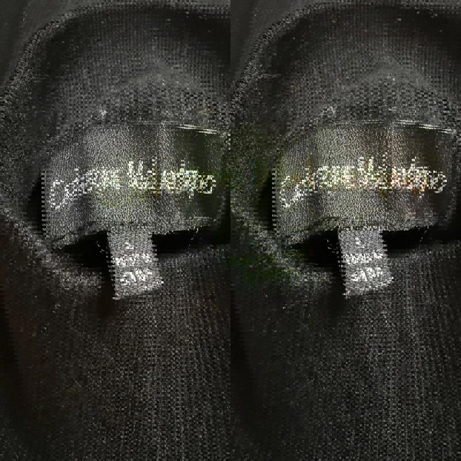 Catherine Malandrino Black Long Sleeve Sweater with Sheer Yoke Detail