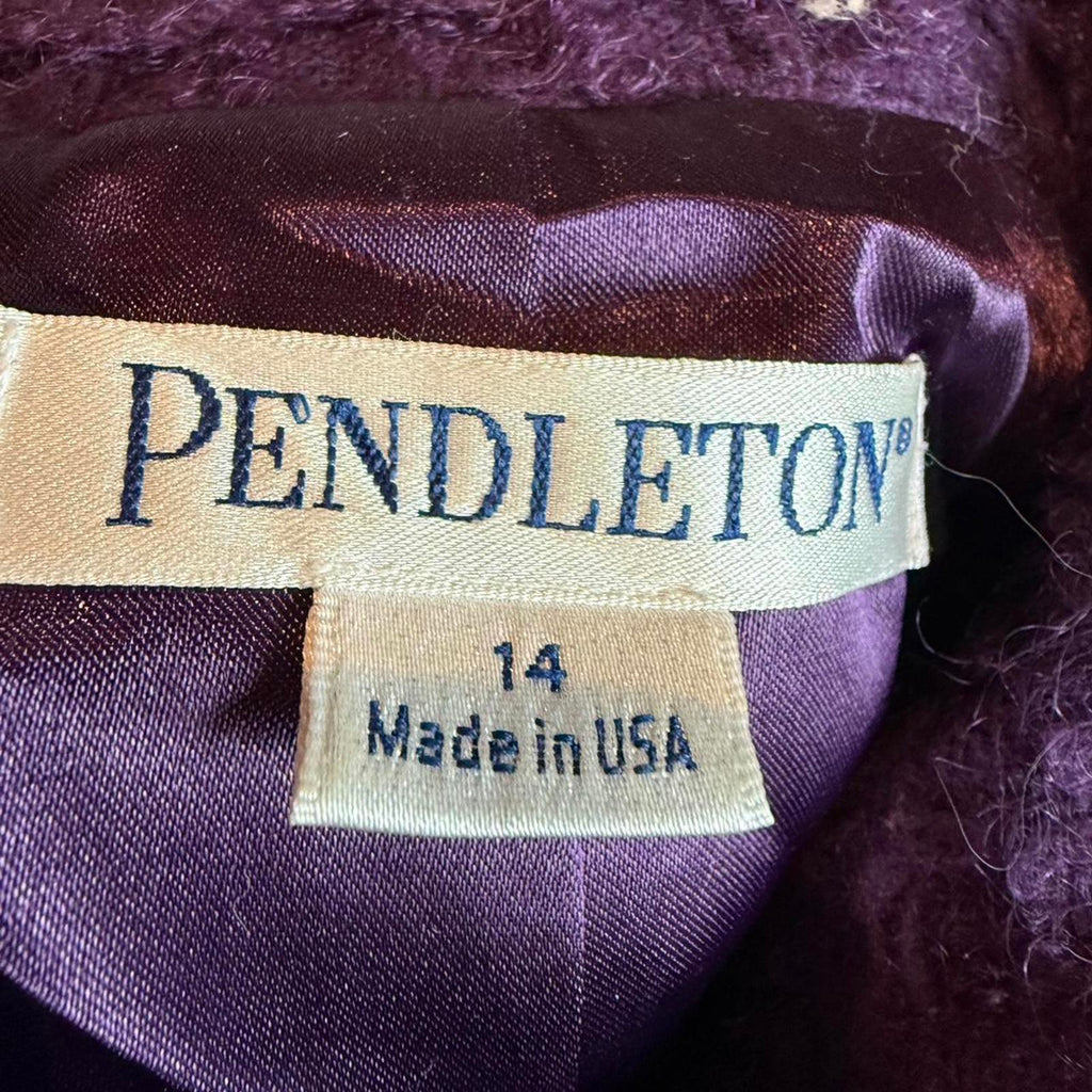 Pendleton Women's Purple Wool Button-Up Jacket