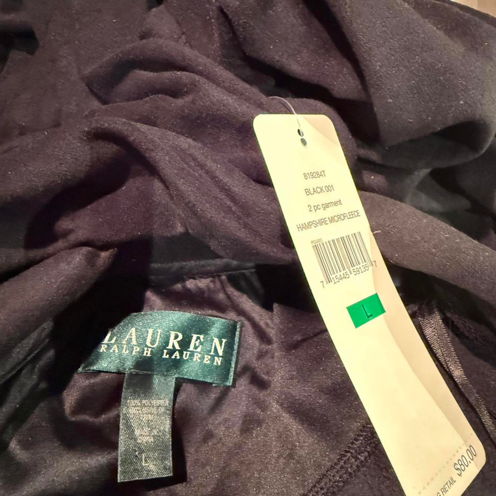 Ralph Lauren Black Velvet Belted Jacket