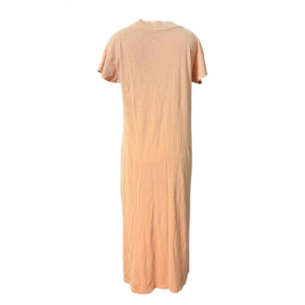Aerie Peach V-Neck Midi Dress
