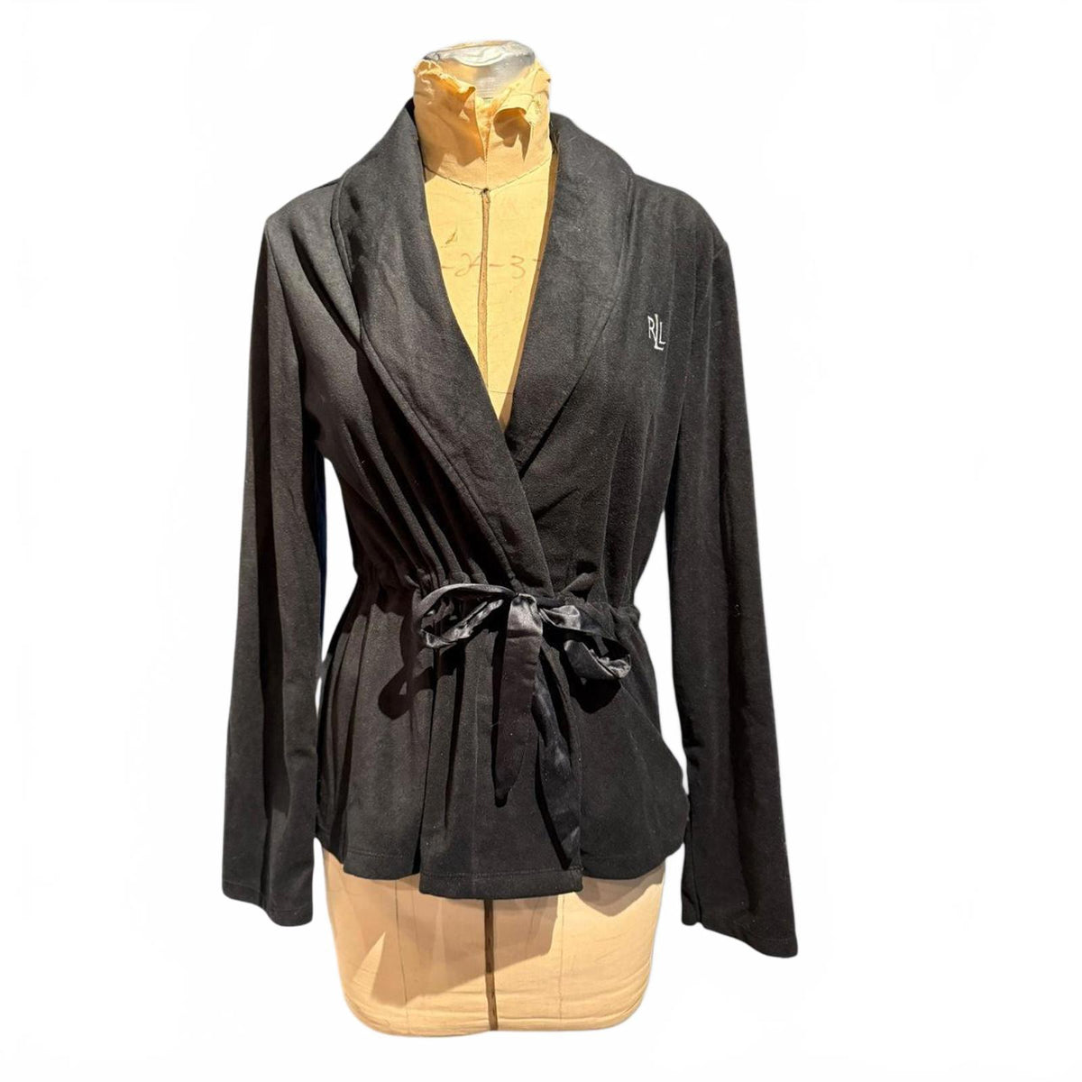 Ralph Lauren Black Velvet Belted Jacket