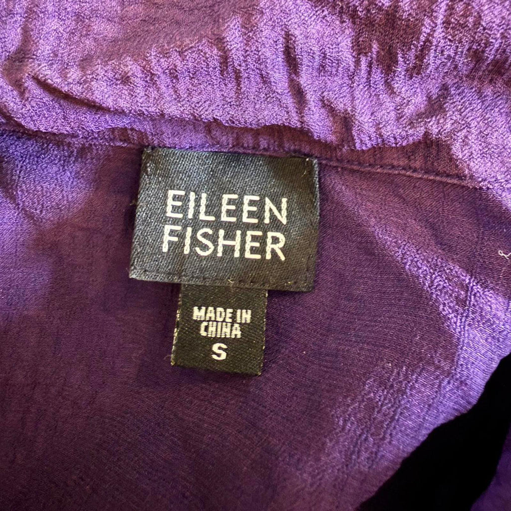 Eileen Fisher Women's Purple Sheer Duster