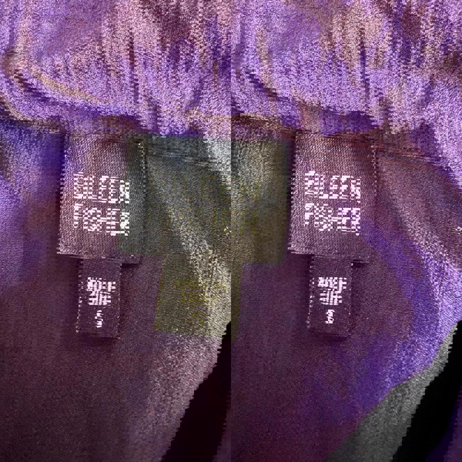 Eileen Fisher Women's Purple Sheer Duster