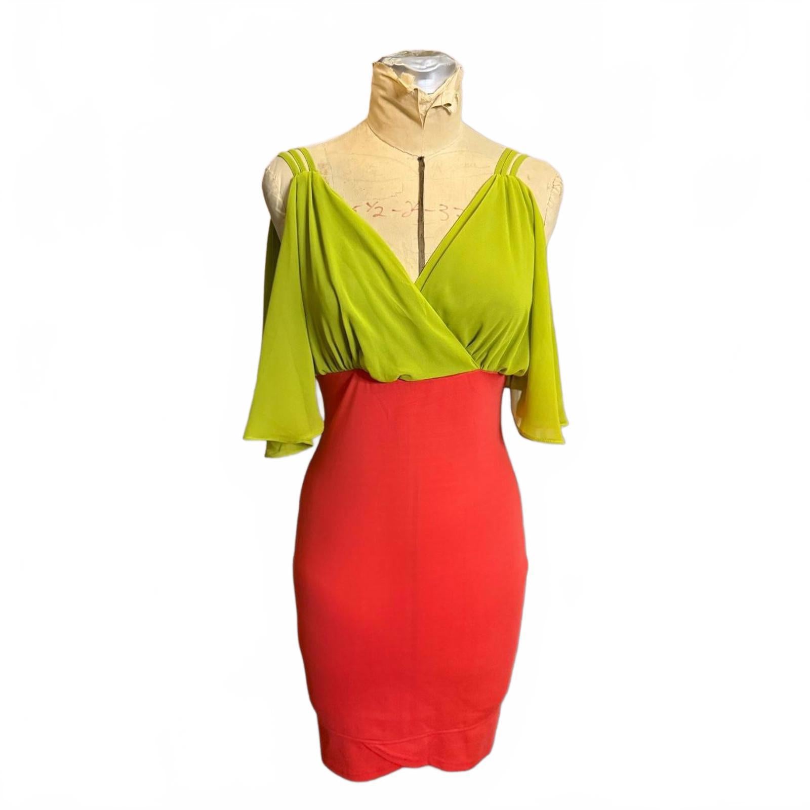 Day & Night Orange and Green Dress