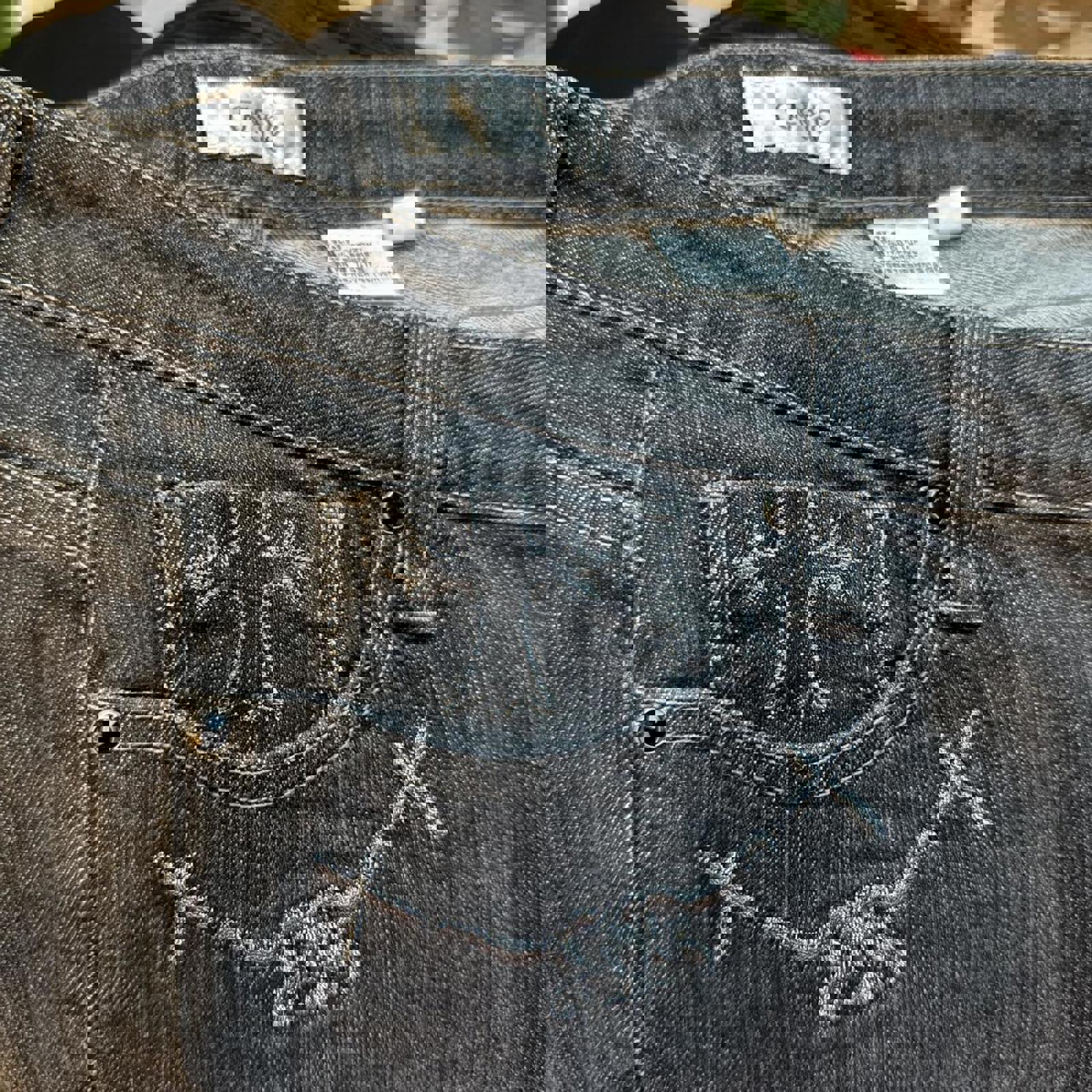 Canoe Black Embroidered Pocket Denim Jeans