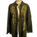Bob Mackie ‘Wearable Art’ Olive Green and Gold Embroidered Shirt