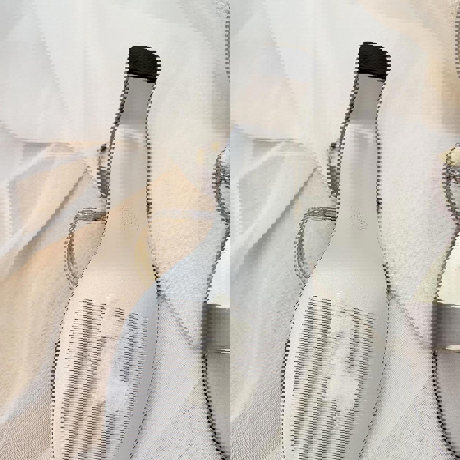 Caparros Silver Strappy Heels