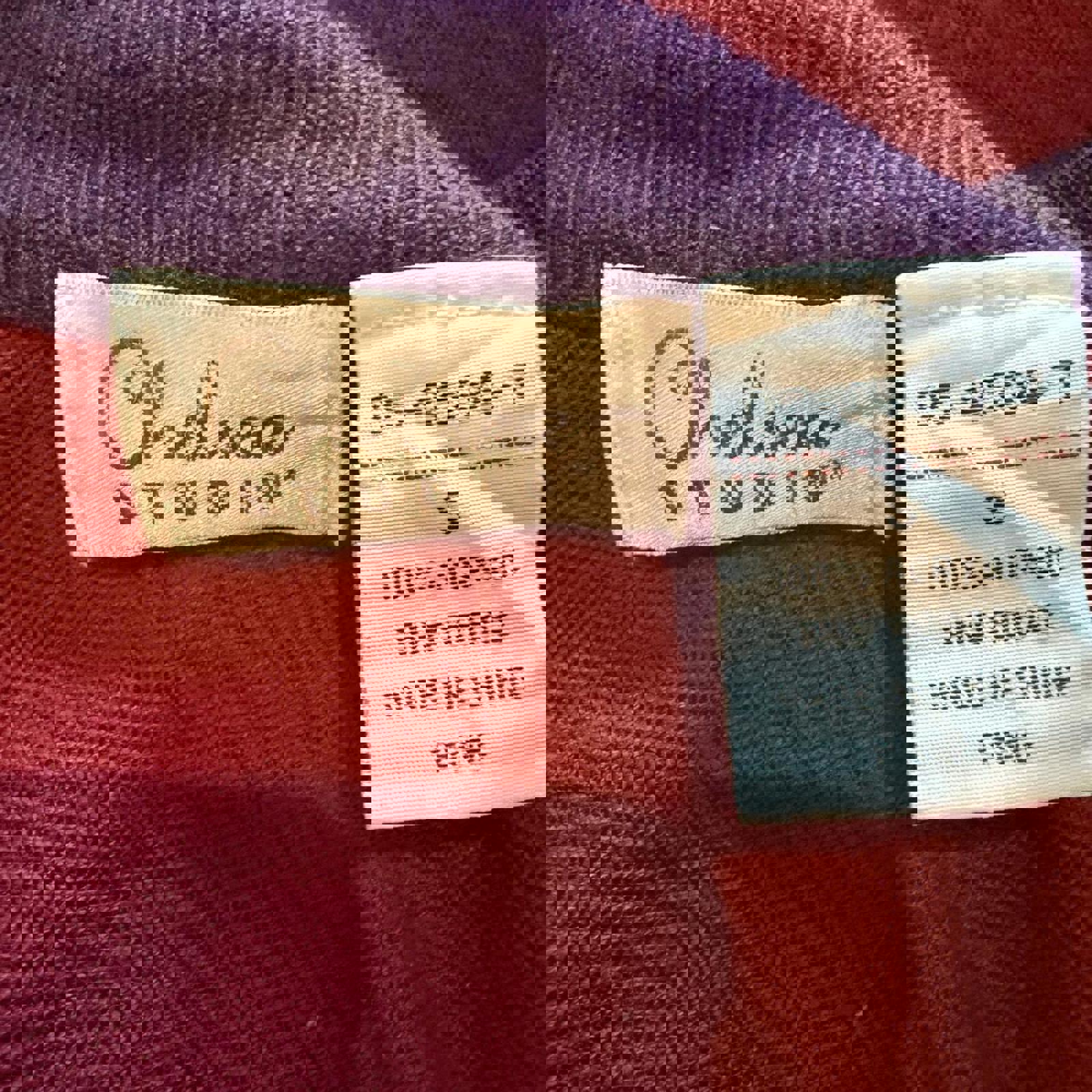 Chelsea Studio Vintage Orange and Brown Long Sleeve Dress with Bell Sleeves