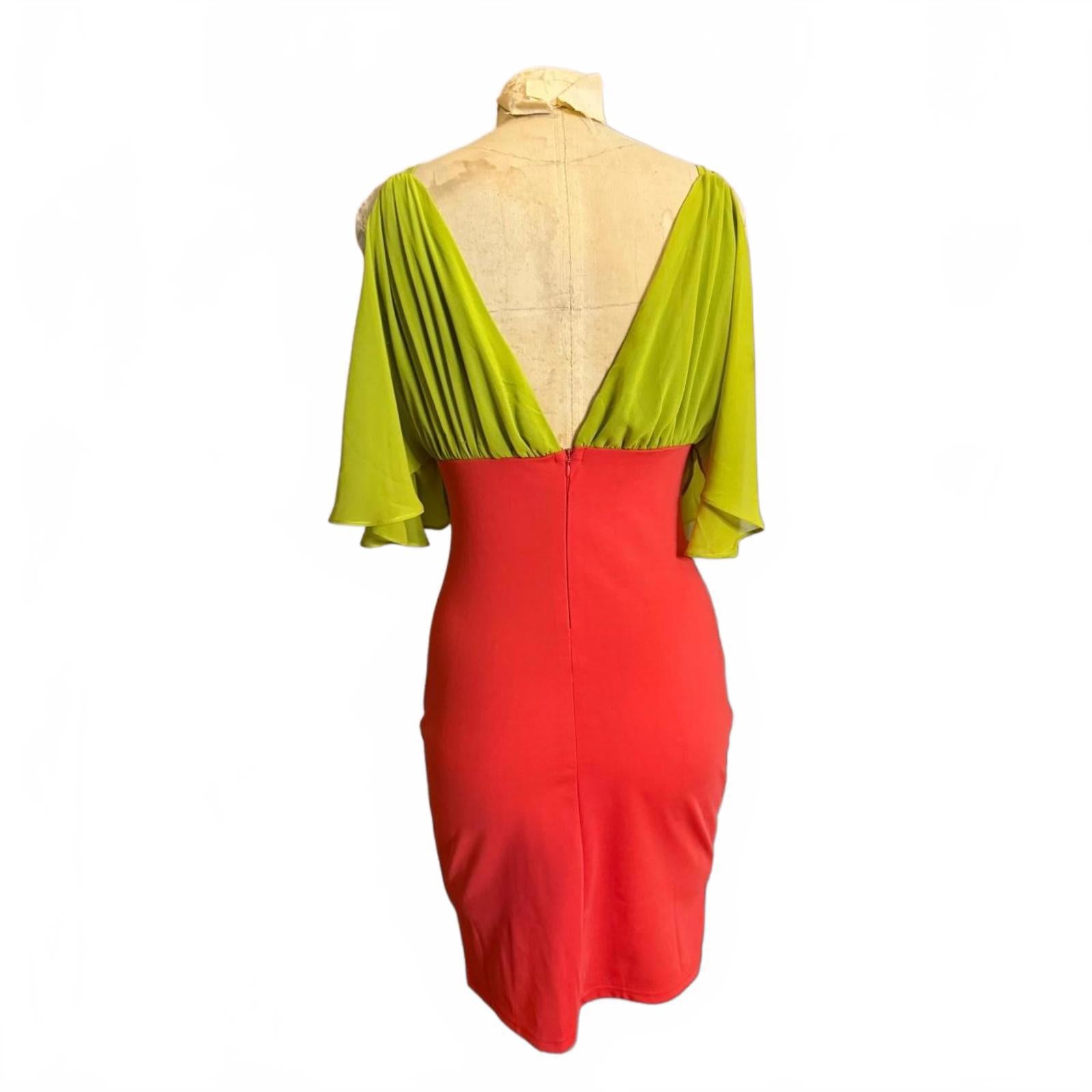 Day & Night Orange and Green Dress