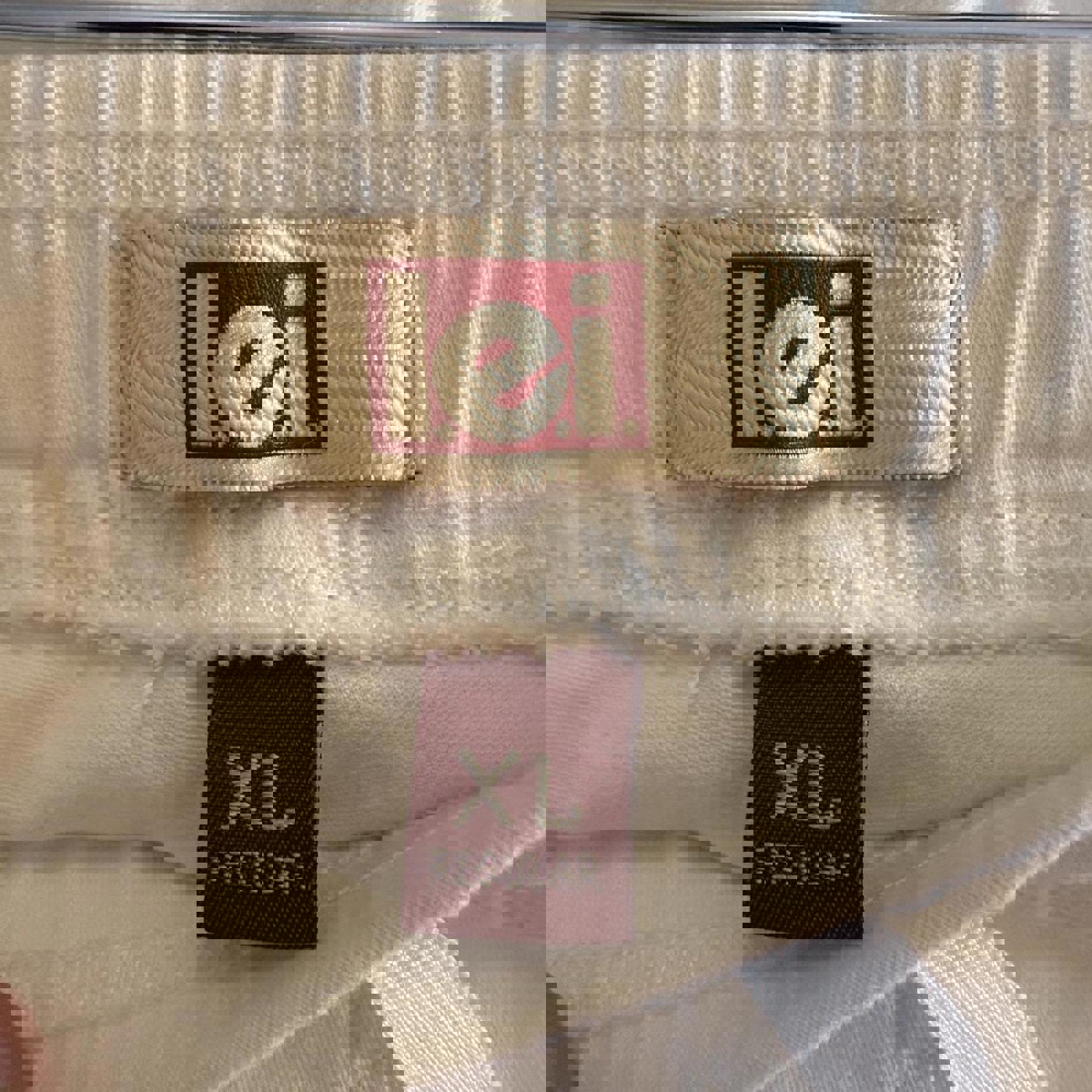 L.e.i. Women's White and Cream Trousers Size XL