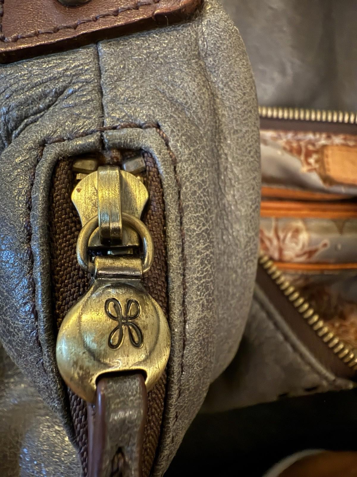 HOBO International Handbag Purse Gray Leather Crossbody Bag