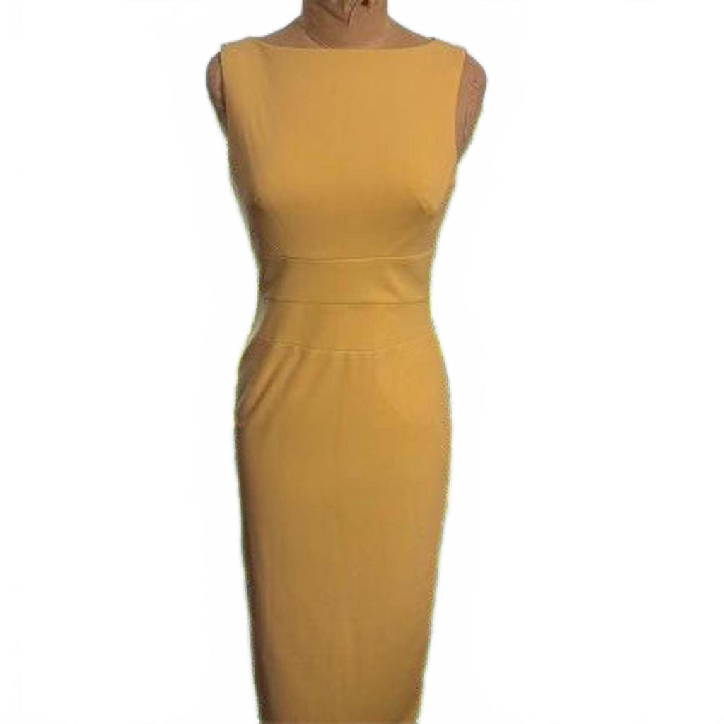 Donna Morgan Butter Yellow Sheath Dress