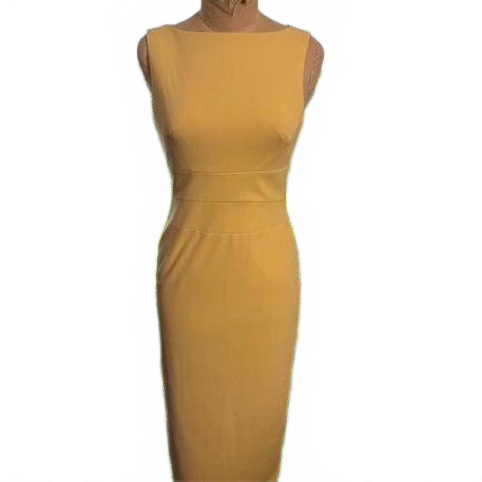 Donna Morgan Butter Yellow Sheath Dress