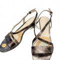 Franco Sarto Metallic Leather Sandals Size