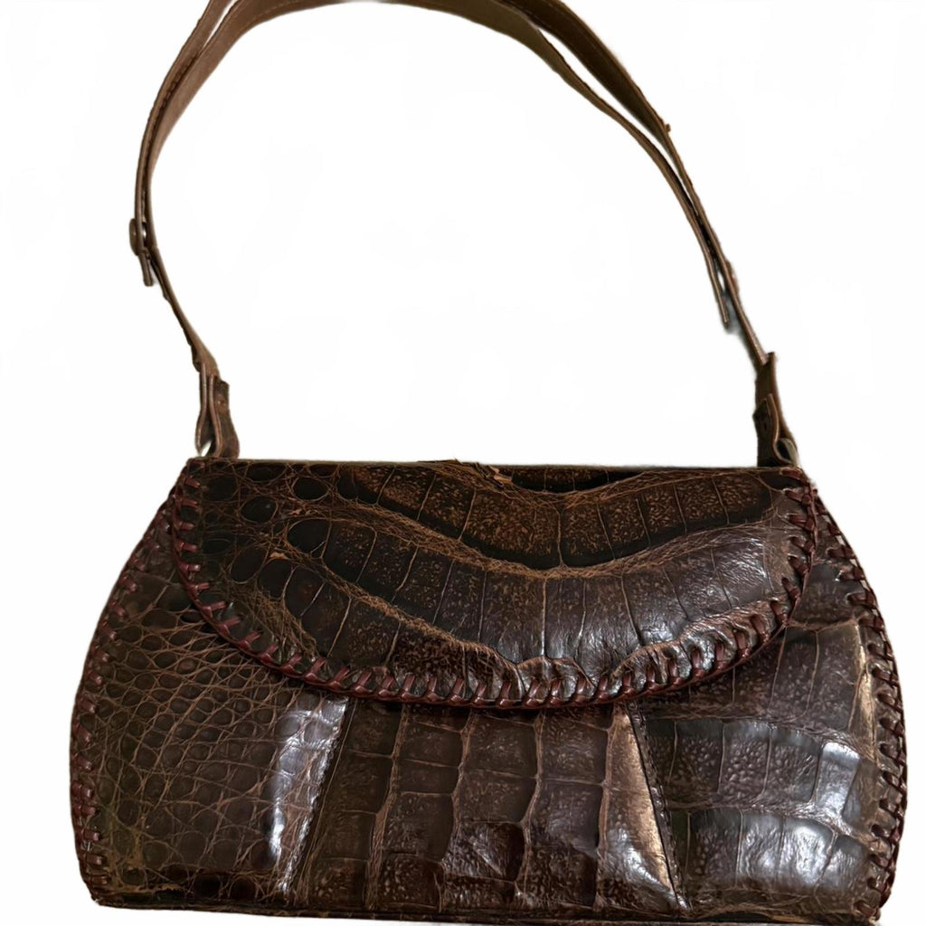 Vintage 1950s Cuban Alligator Bag