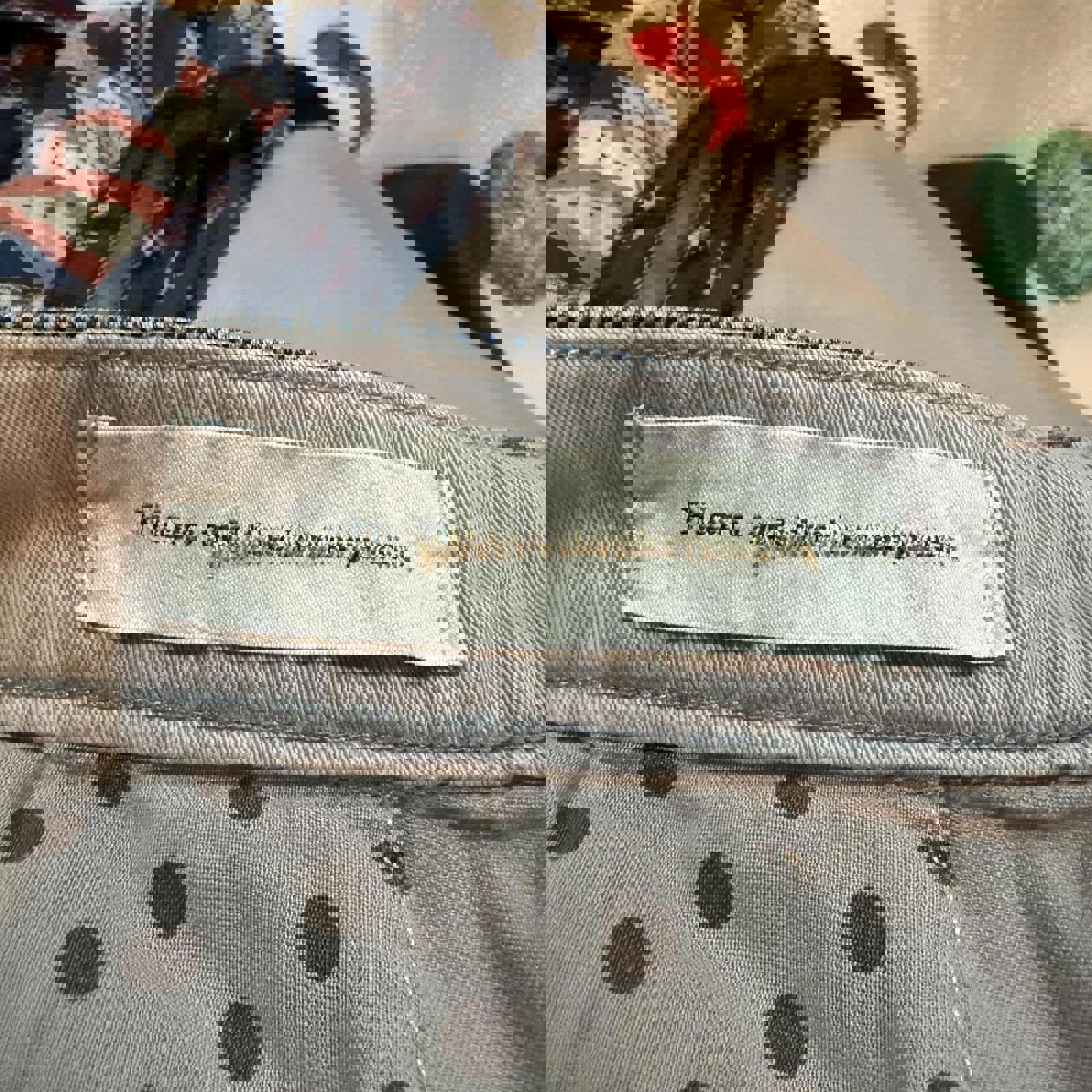 Piloro and the Letterpress Beige Wide Leg Pants with Striped Detail