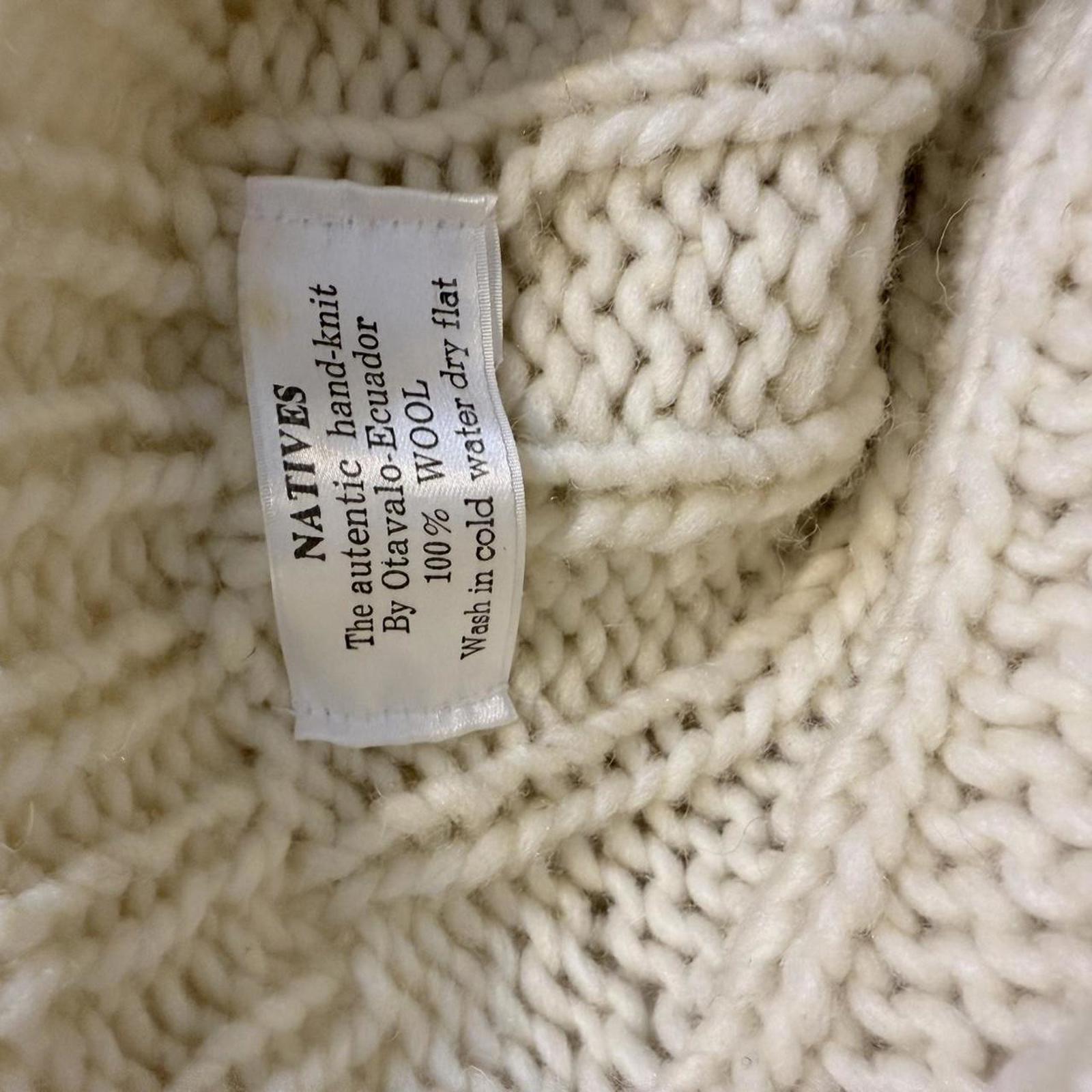 Natives by Otavalo Ecuador Cream Wool Cardigan Sweater