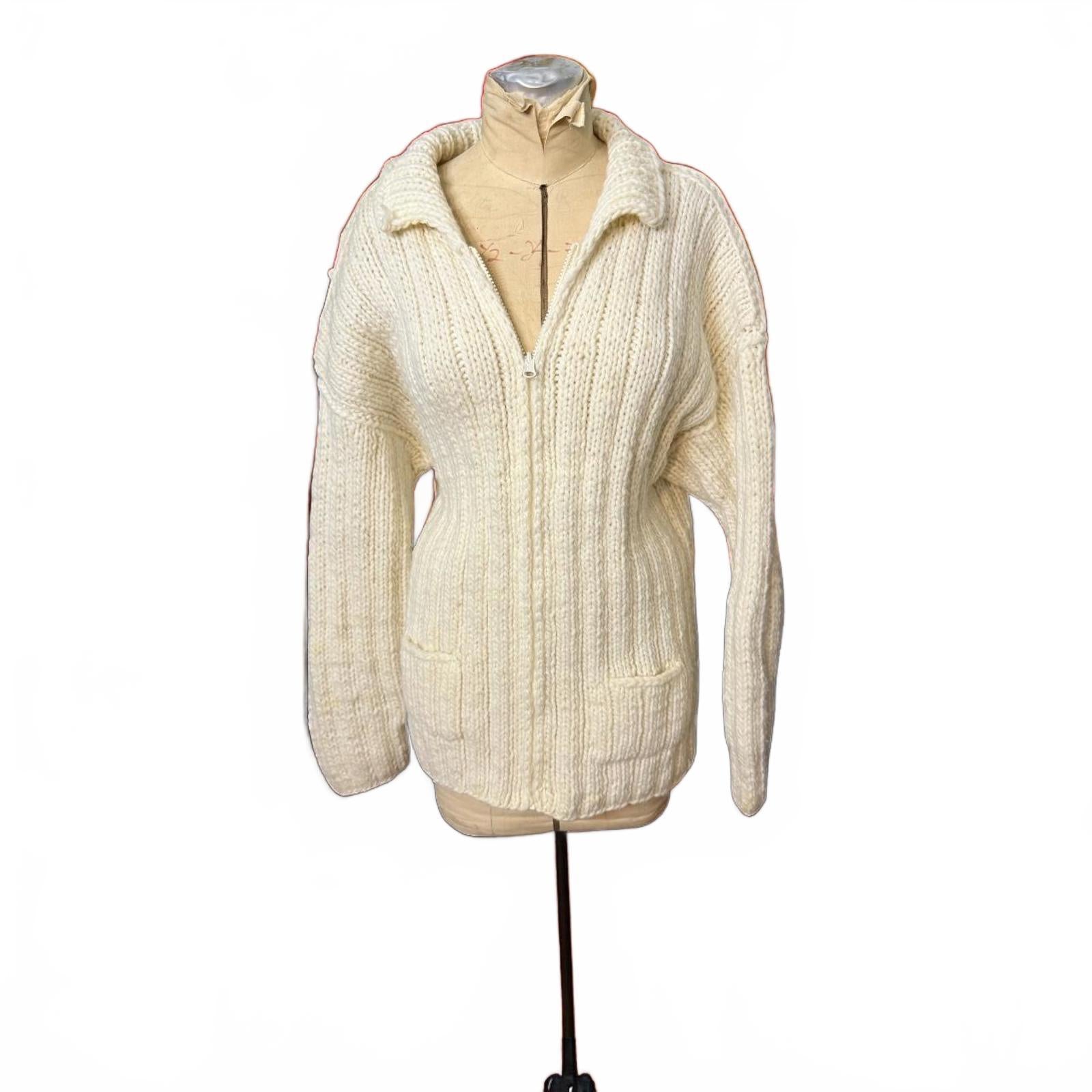 Natives by Otavalo Ecuador Cream Wool Cardigan Sweater