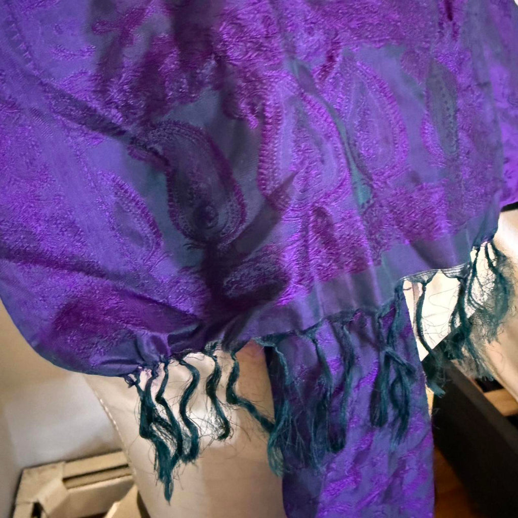 Women's Purple Silk Scarf