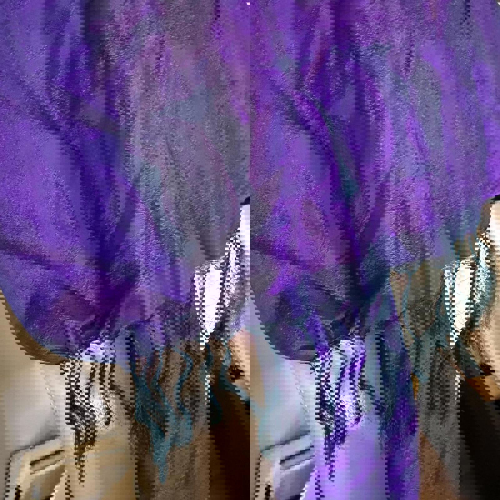Women's Purple Silk Scarf
