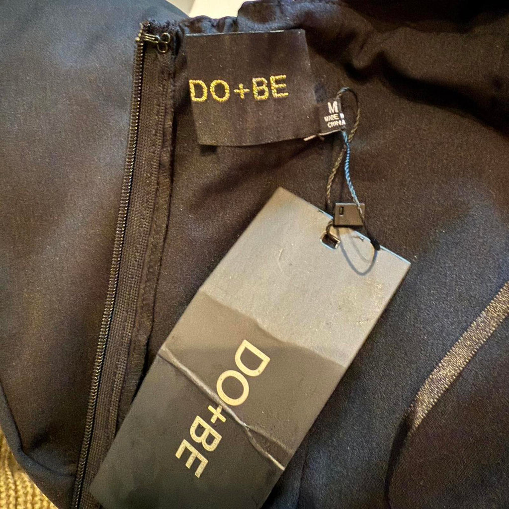 DO+BE Puff Sleeve Mini Dress in Black