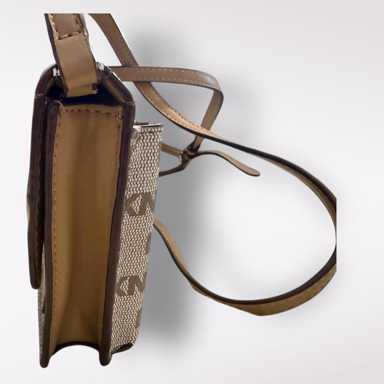 DKNY Women's Tan and Brown Crossbody Bag