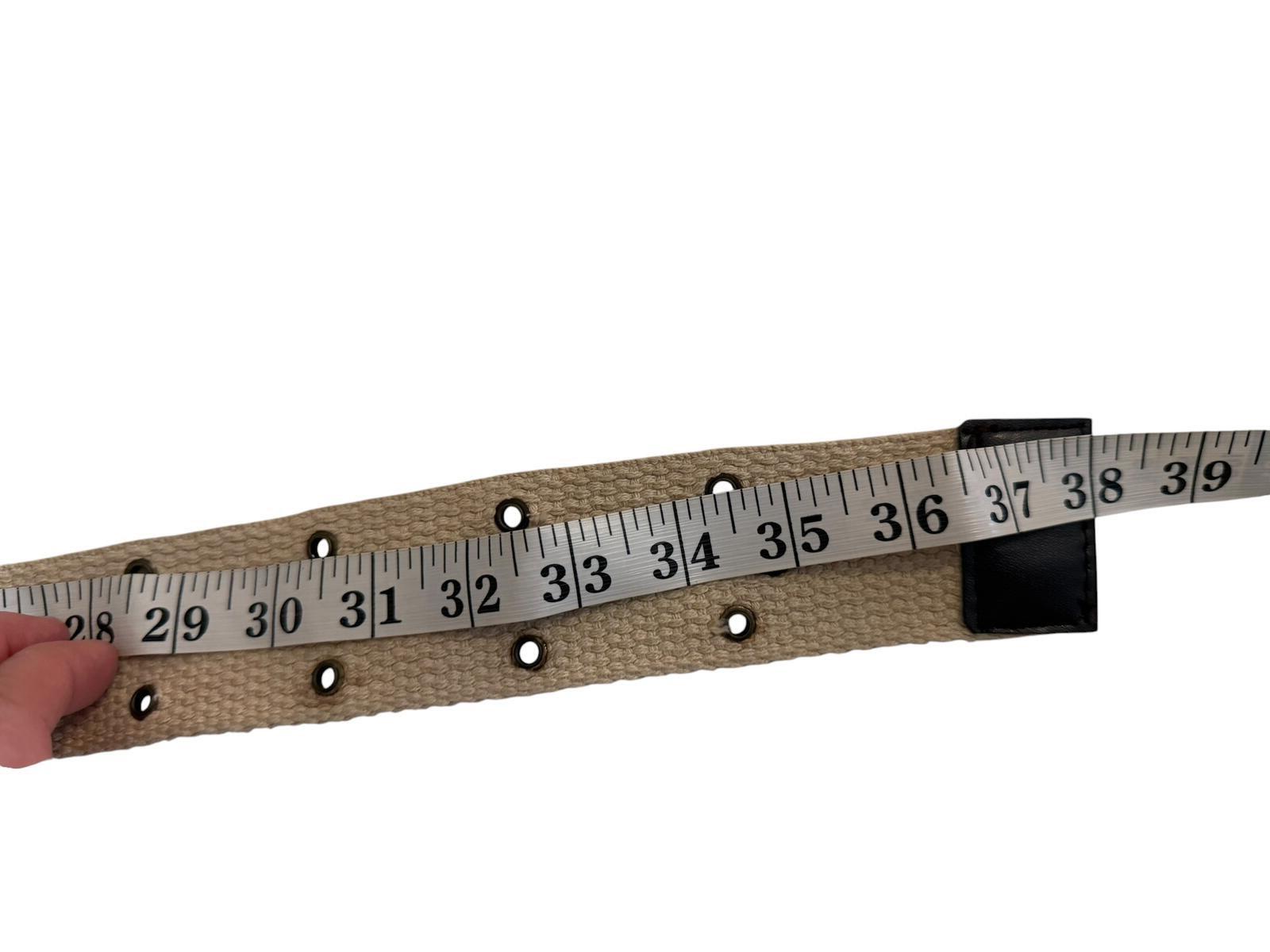 Canvas Belt with Metal Eyelets and Buckle