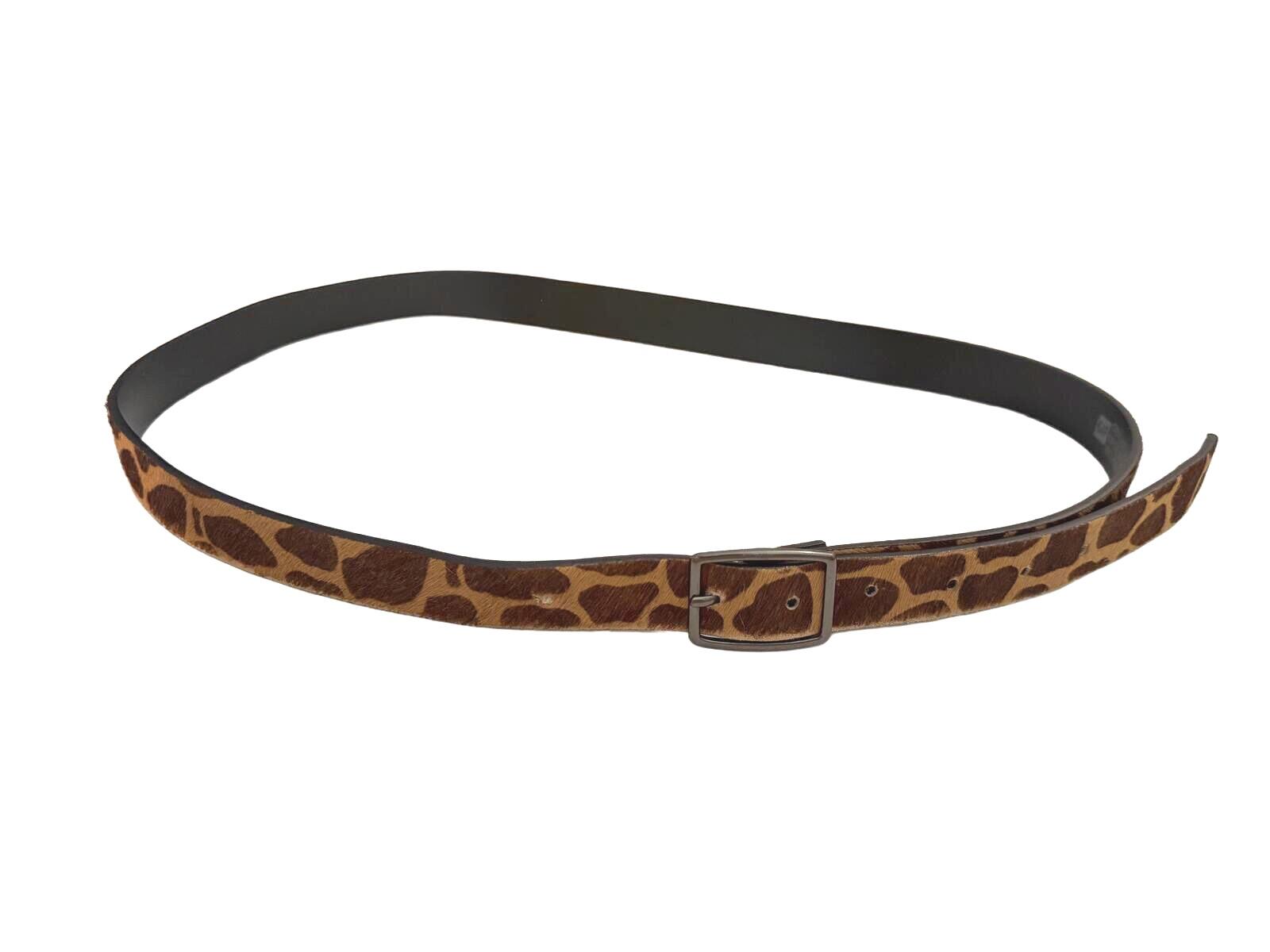 Gap Leopard Print Belt with Square Buckle