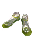 Katy Perry Green Jelly Sandals with Lime Detail