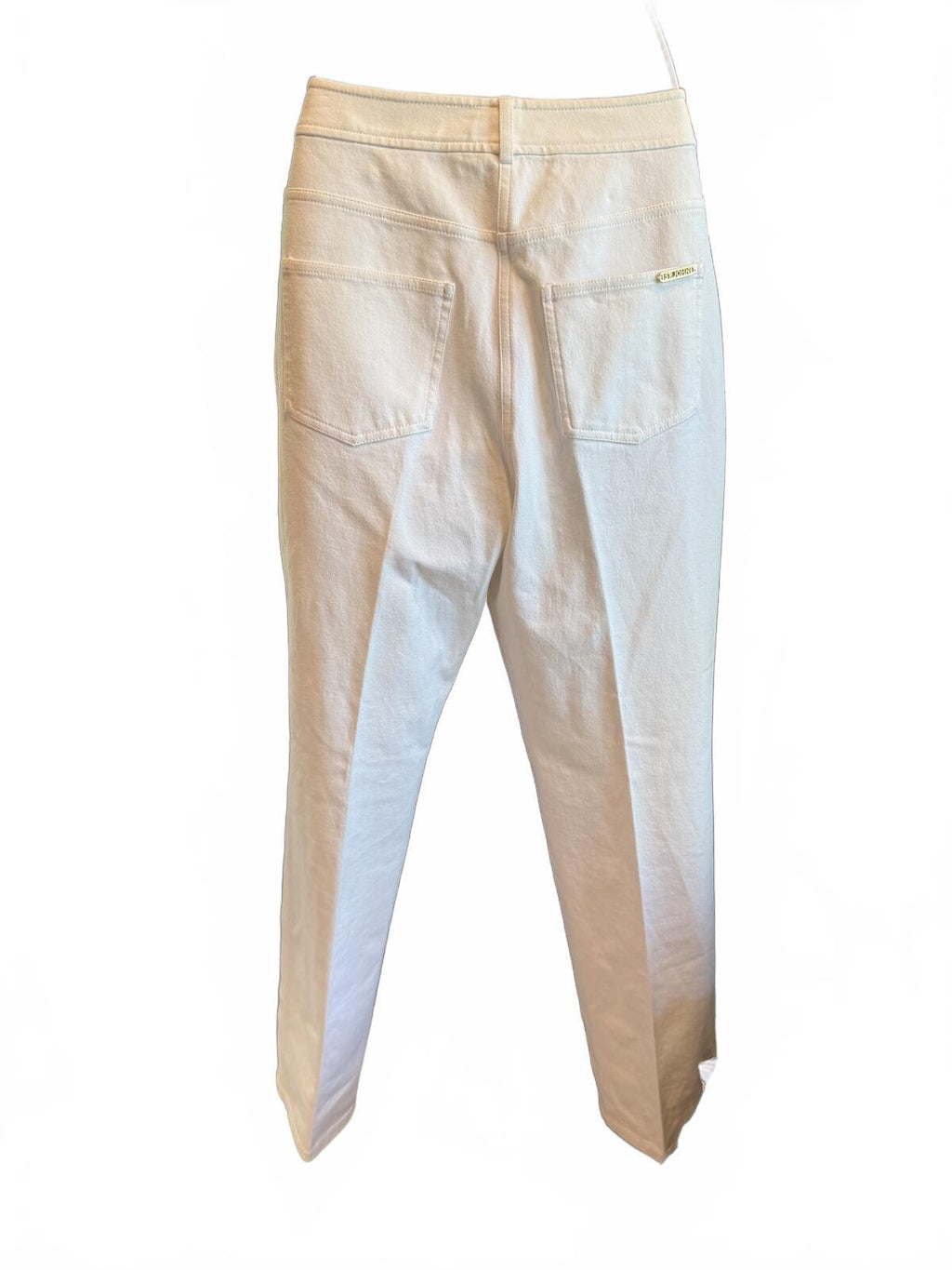 St. John Caviar White Straight Leg Pants