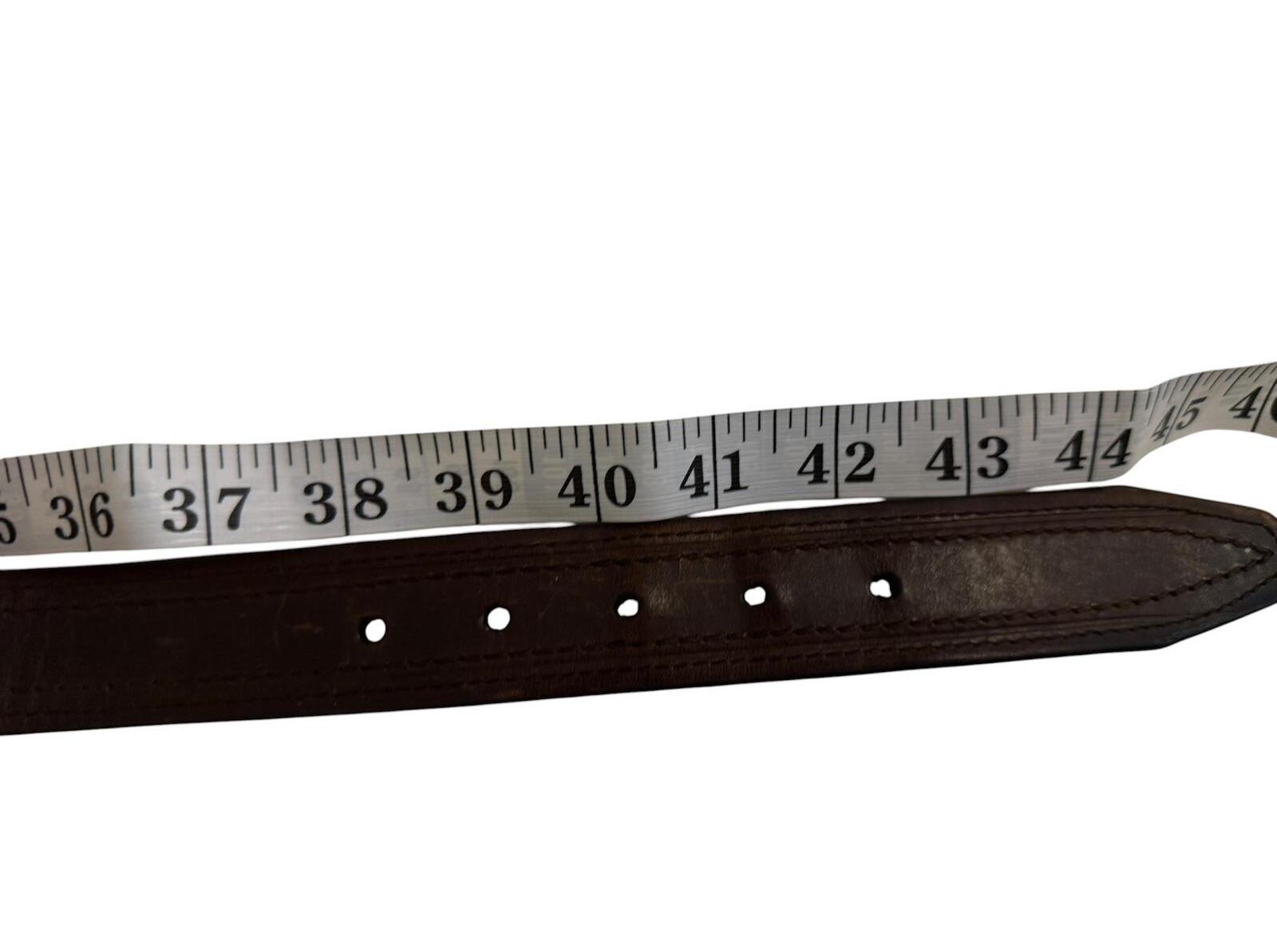 Genuine Leather Brown Belt with Silver Buckle