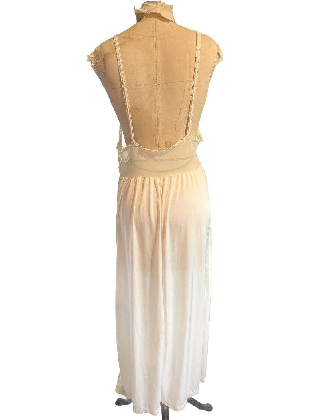Victoria’s Secret Vintage Cream Lace Sleeveless Maxi Nightgown