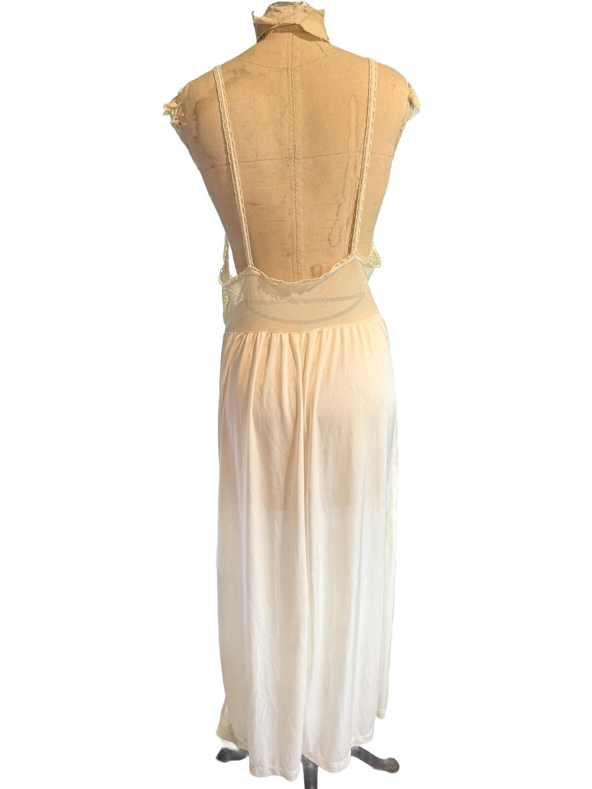 Victoria’s Secret Vintage Cream Lace Sleeveless Maxi Nightgown