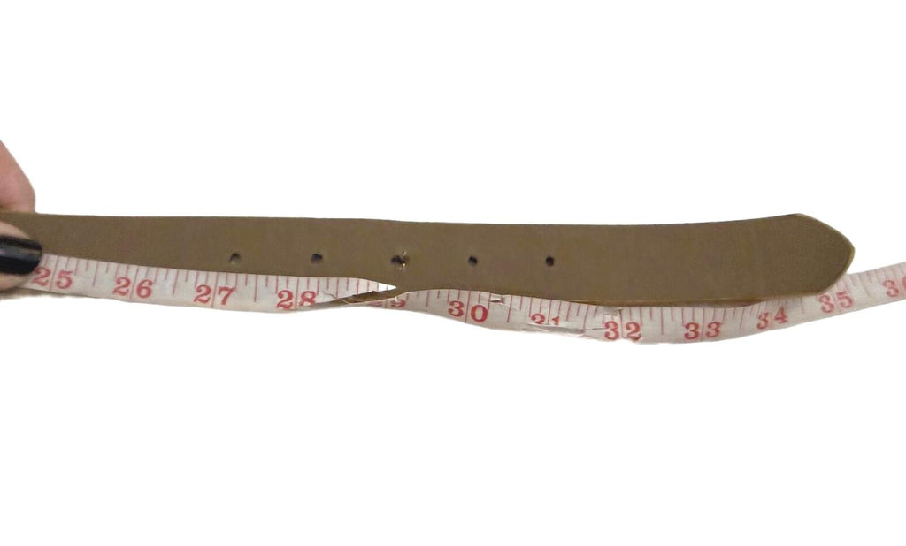 Metallic Gold Leather Belt with Silver Buckle