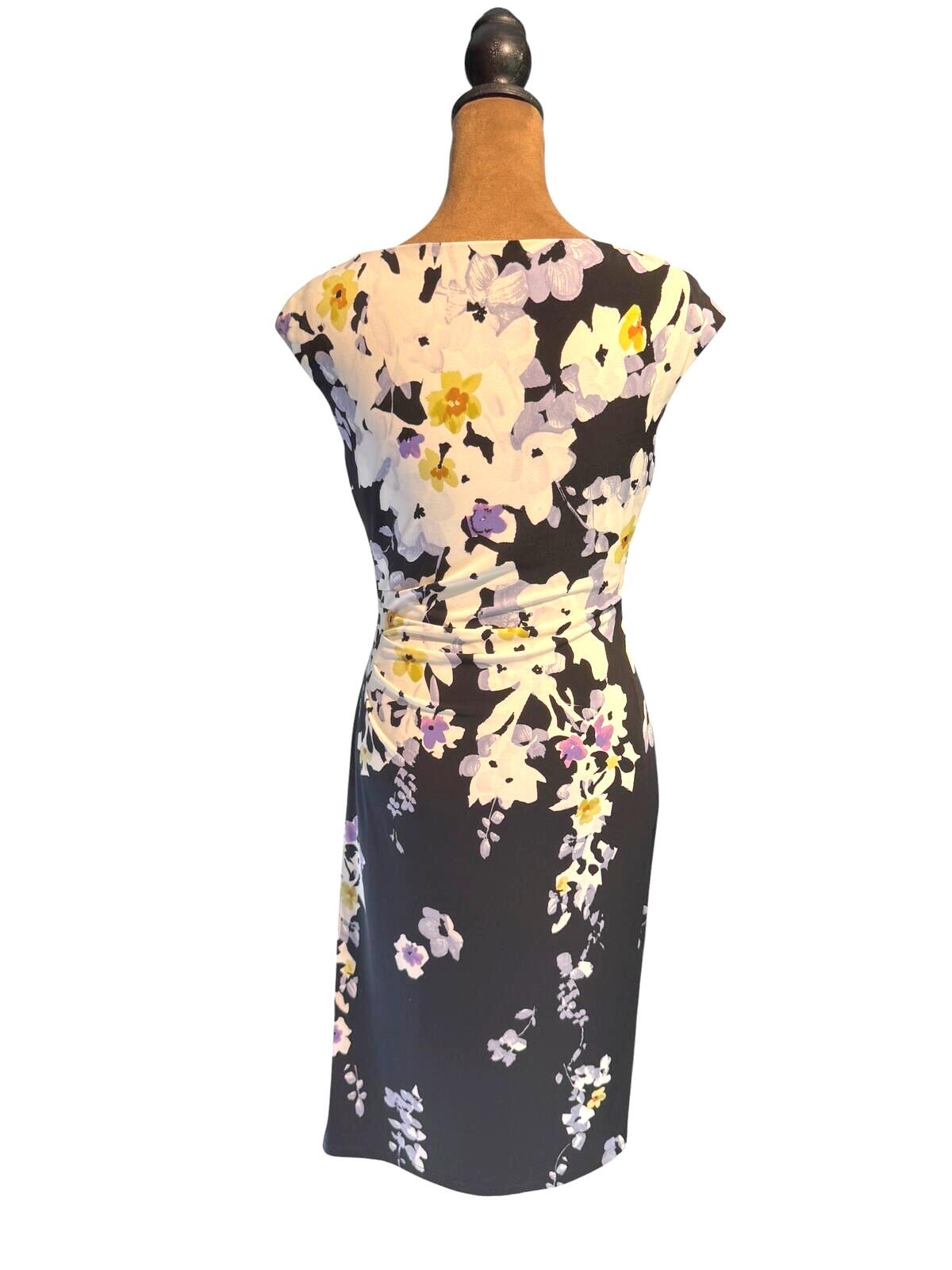 Lauren Ralph Lauren Floral Sheath Dress With Cap Sleeve