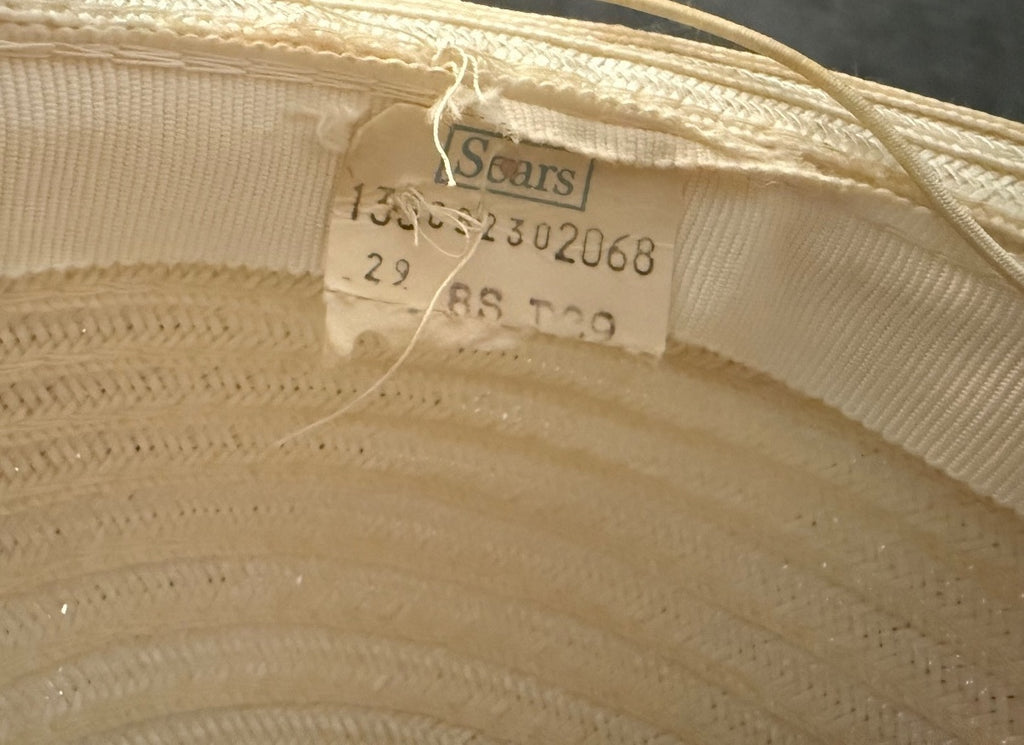 Vintage Pair of Girls Straw Hats with Floral and Ribbon Details
