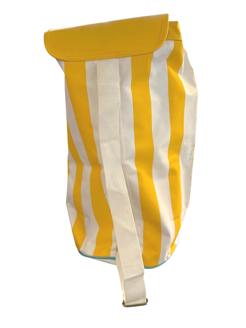 Giorgio Beverly Hills Vintage Yellow and White Striped Backpack