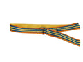 Vintage-Inspired Striped Fabric Belt with Double Ring Buckle
