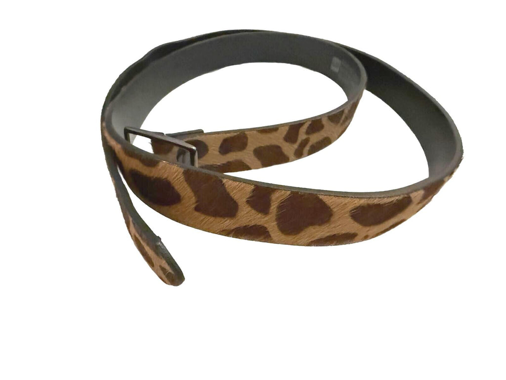Gap Leopard Print Belt with Square Buckle