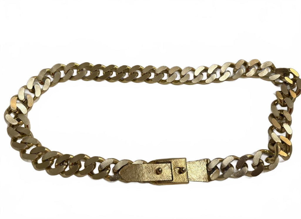 Gold Tone Chain Link Belt with Buckle Closure