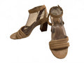 Coach Tan Suede Ankle Strap Heeled Sandals