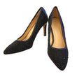 Adrienne Vittadini Black Embellished Pointed Toe Pumps