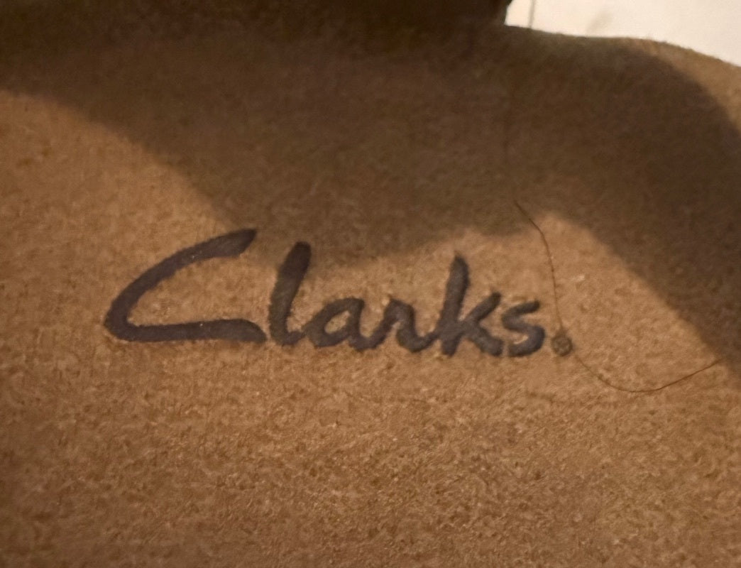 Clarks Women's Denim Wedge Sandals with Cork Heel