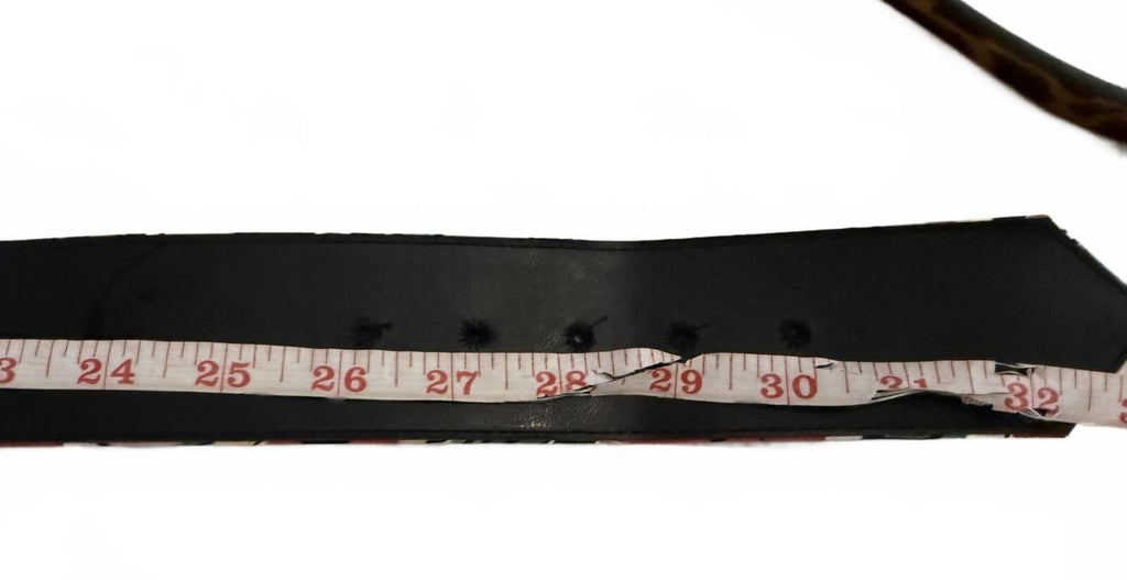 Wide Floral Print Belt with Covered Buckle