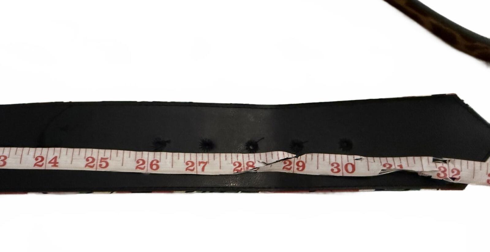 Wide Floral Print Belt with Covered Buckle