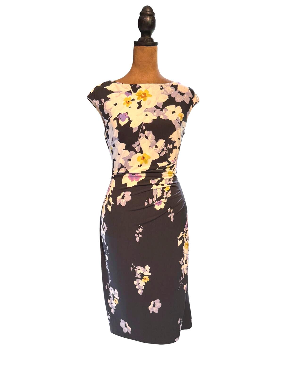 Lauren Ralph Lauren Floral Sheath Dress With Cap Sleeve